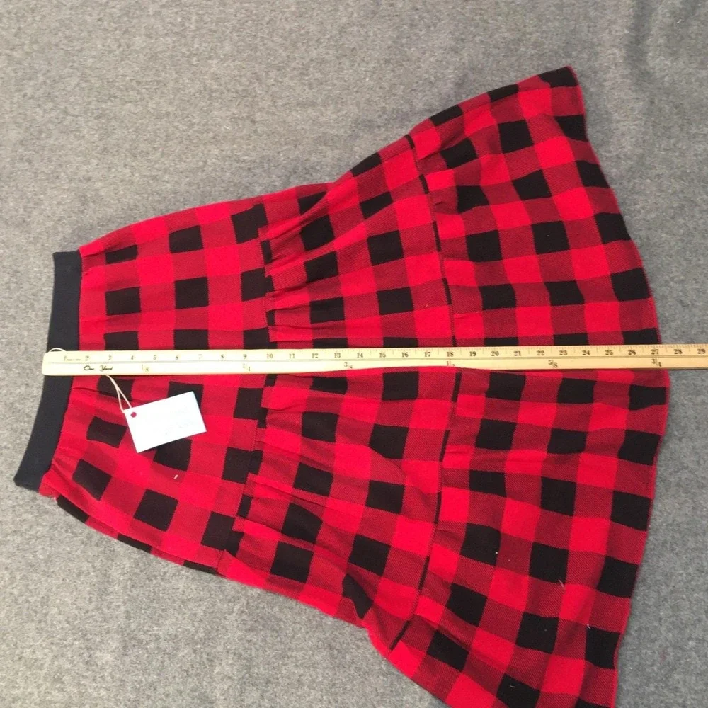 Skirt Flannel Girls M 8 100% Cotton Checks Maxi Ruffle Tier Mom and Pop's Kids
